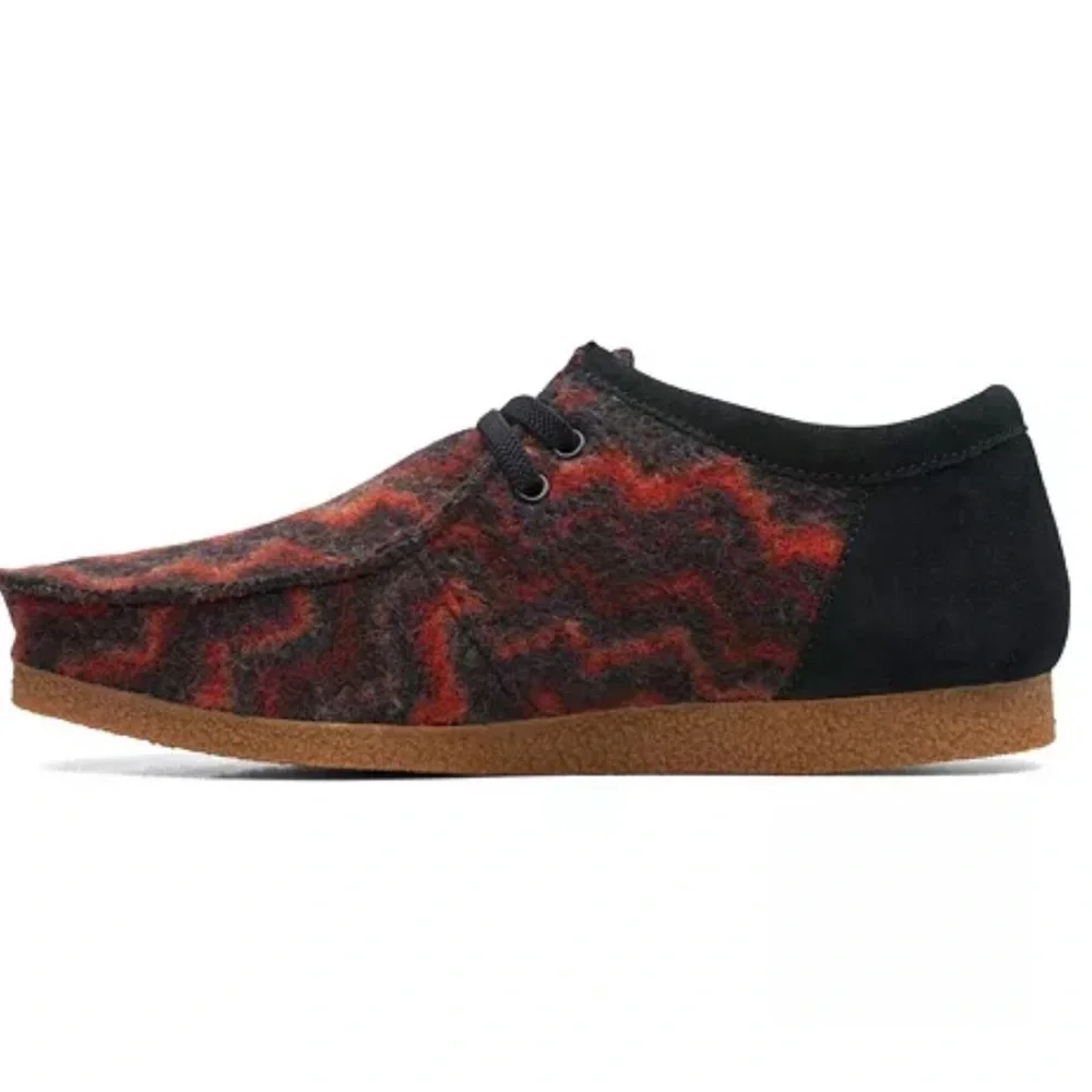 CLARKS WALLABIES WOOL AZTEC SHACRE II CHUKKA BOOTS MENS SIZE 8 WOMENS 10